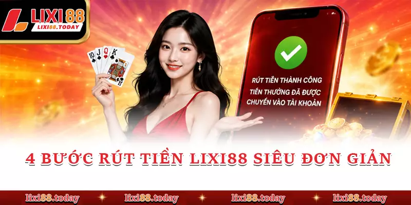 4 bước rút tiền LIXI88 siêu đơn giản